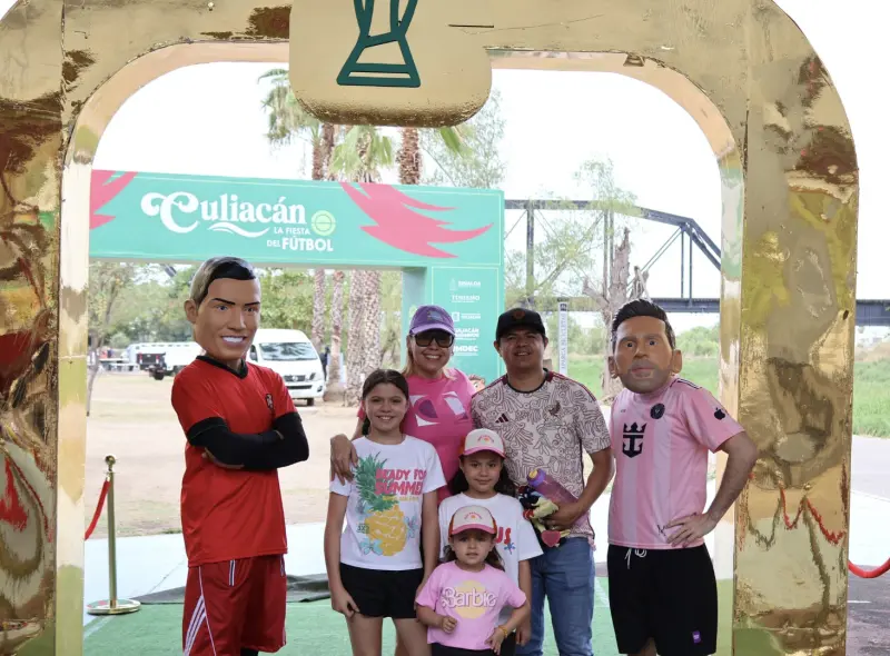 Se desborda La Fiesta del Futbol desde el Parque Acuático en Culiacán