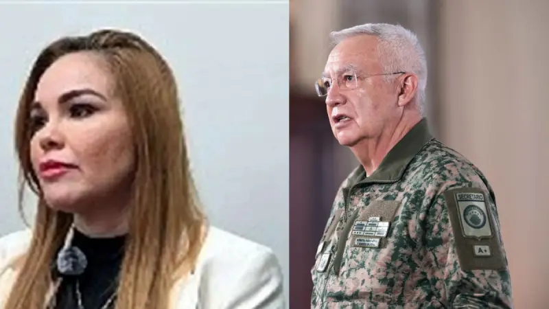 “Chocan” diputada Paola Gárate y el secretario de Defensa, Ricardo Trevilla luego de las amenazas a la legisladora de Sinaloa