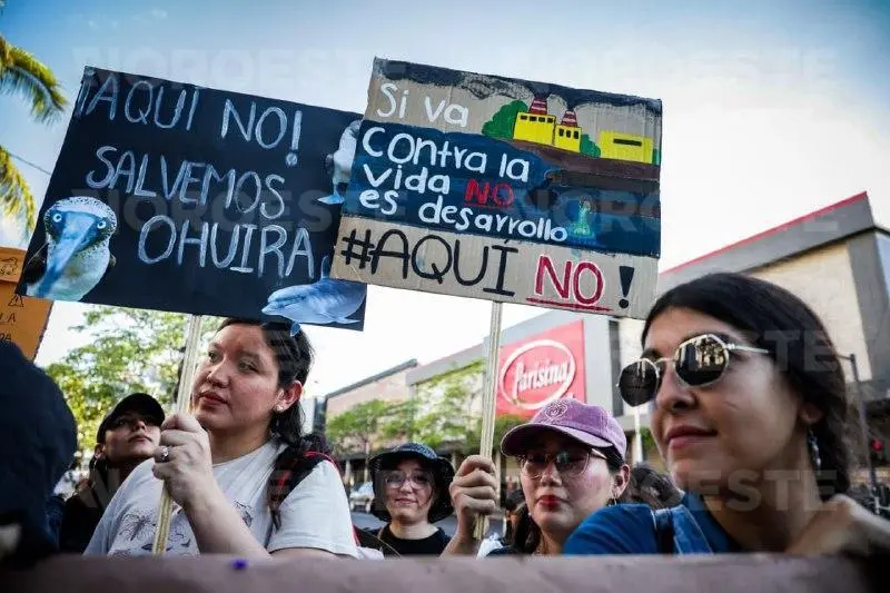 Protestan en Culiacán contra planta de amoniaco y proyecto Mexinol; acusan falta de consulta a comunidades
