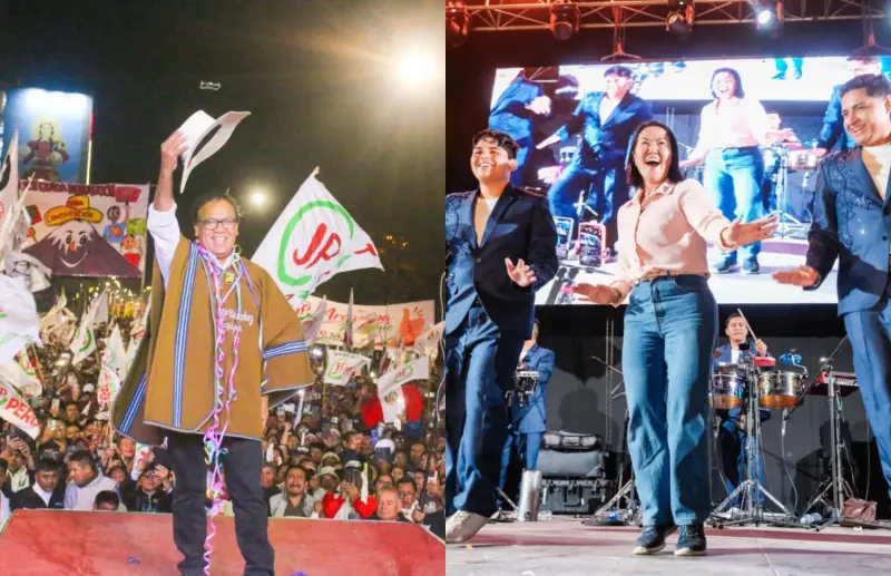 Noche de infarto en Perú: el conteo rápido proyecta un empate técnico entre Sánchez y Fujimori