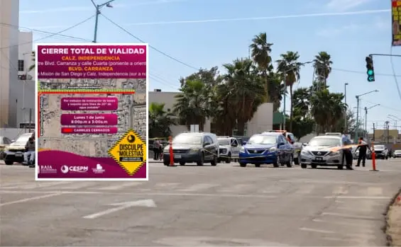 Obras de CESPM afectarán vialidades y dejarán sin agua a una colonia de Mexicali
