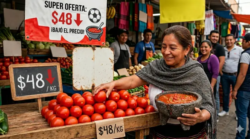 Jitomate da tregua: sí habrá salsa para el Mundial; ya bajó a 48 pesos