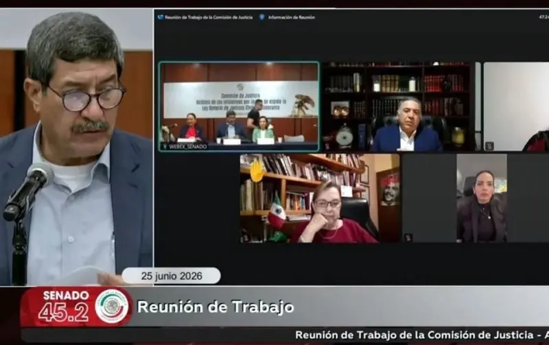 Reaparece Inzunza en reunión virtual de comisión del Senado