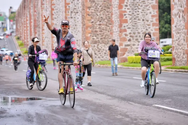 Más de mil 600 personas celebran Día Mundial de la Bicicleta en Querétaro