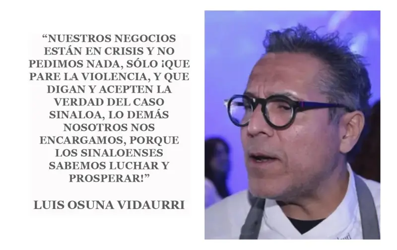 Empresario Luis Osuna Vidaurri pide rescatar a Sinaloa ‘del desastre’ y dejar de maquillar cifras
