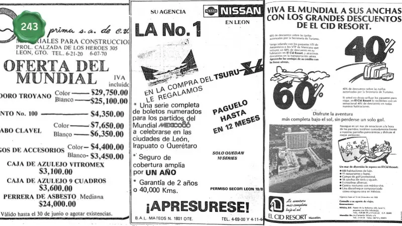 Durante México 86 hasta los inodoros se vendían con temática mundialista en León
