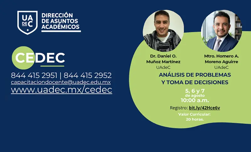 UAdeC capacitará a profesores en estrategias para resolver desafíos complejos