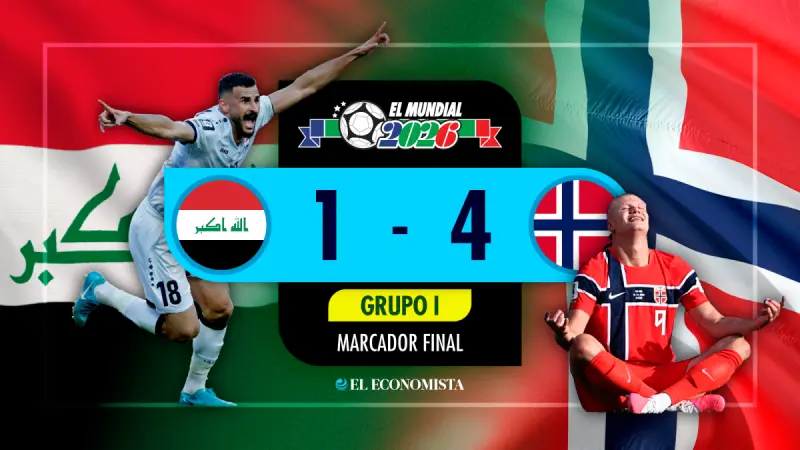 Noruega vence 4-1 a Irak con doblete de Haaland en su arranque mundialista