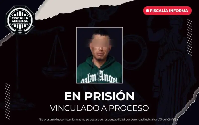 Vinculan a proceso a Martín "N" por asaltar a adolescente en Paseo Querétaro