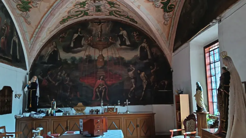 Conserva templo del Carmen fresco inspirado en San Juan de la Cruz