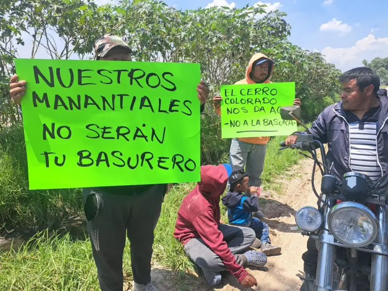 Mantienen rechazo pobladores de Tezontepec al relleno sanitario regional de Tula