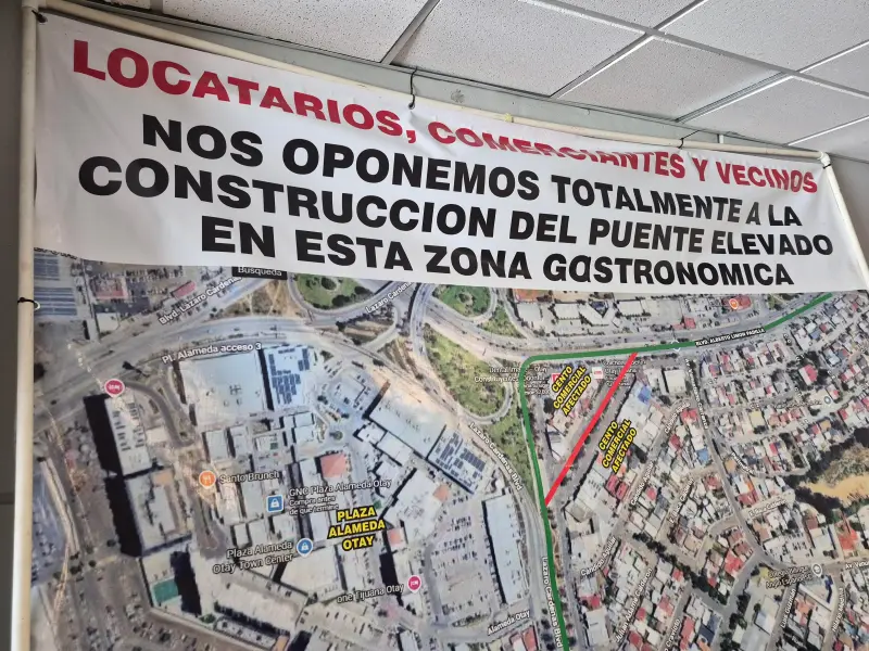 Comerciantes de Otay mantienen rechazo al trazo del viaducto y esperan nueva propuesta