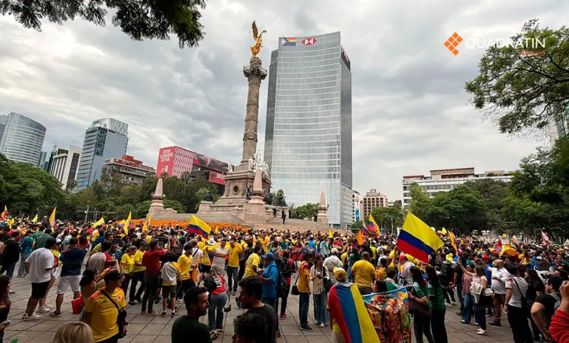 Banderazo colombiano alienta en Reforma