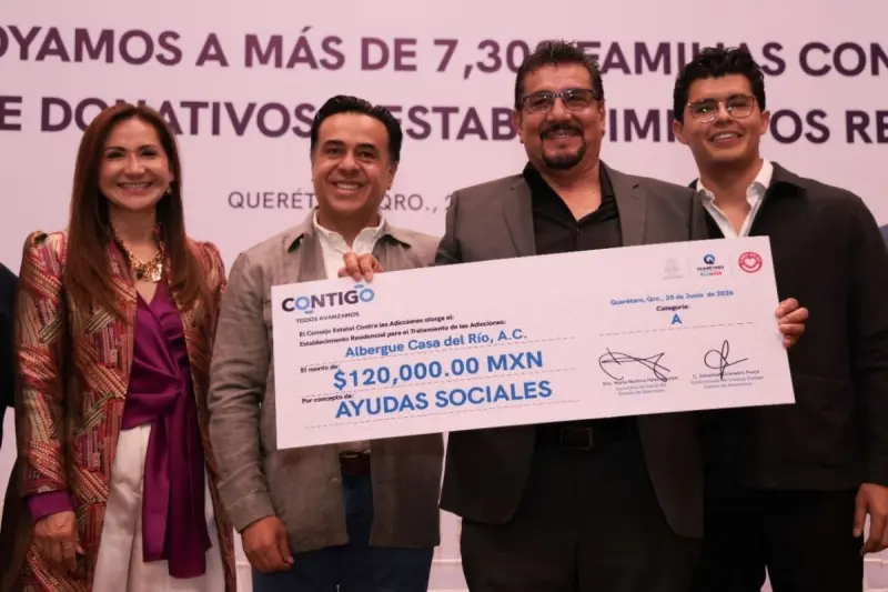 Entregan apoyos a centros de rehabilitación en Querétaro; benefician a 38 espacios