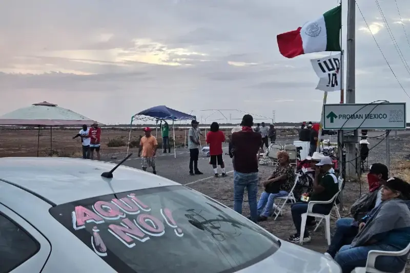 Comunidades y activistas mantienen rechazo contra planta de amoníaco en Bahía de Ohuira