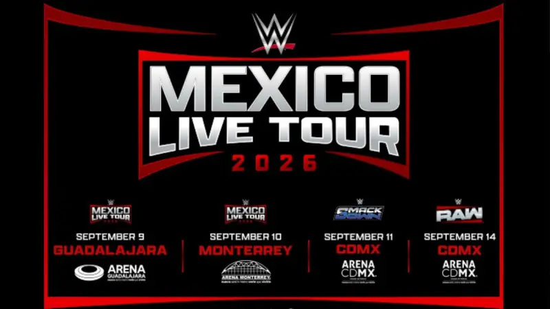 WWE en México 2026: Fechas, boletos y cartelera de Raw y SmackDown en CDMX