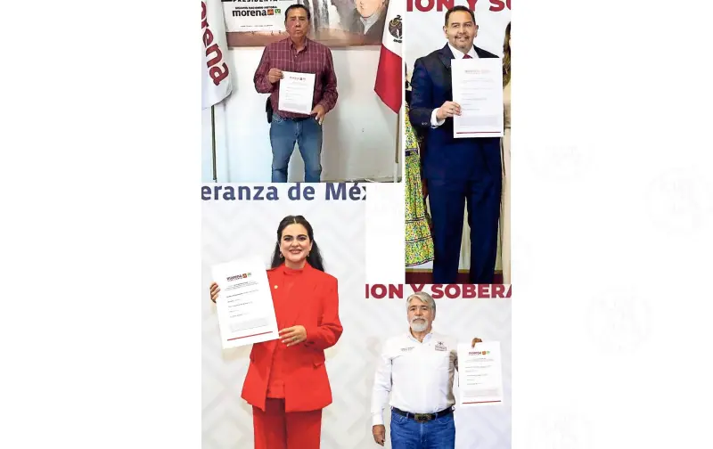 Van cuatro aspirantes de Morena a candidatura