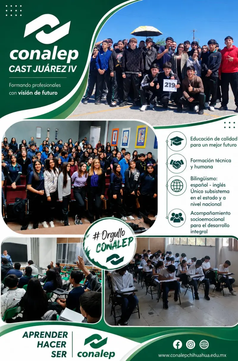 CAST Conalep Juárez IV con inscripciones abiertas para nuevo ingreso