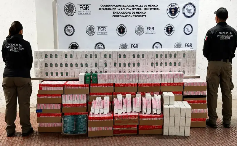 Autoridades aseguran más de 2 mil perfumes falsificados de marcas conocidas en Ciudad de México