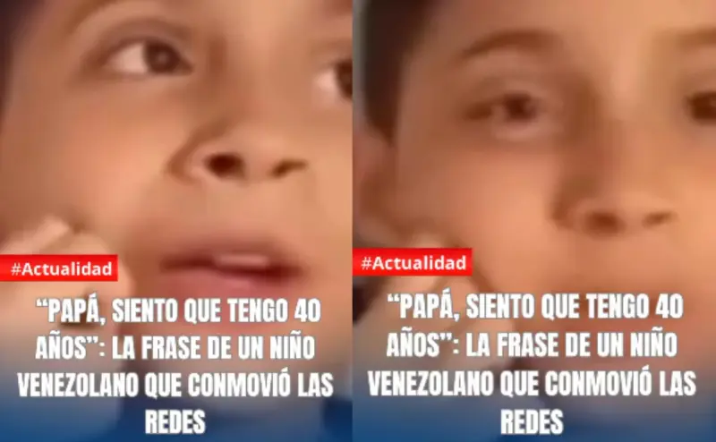 “Me siento de 40 años; he vivido muchas cosas”: Niño venezolano conmueve en redes con su desgarrador testimonio