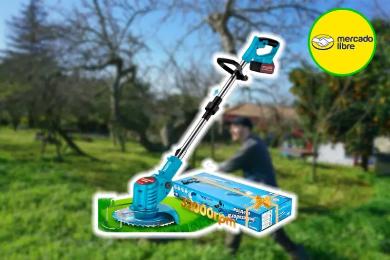 Menos de 600 pesos por un cortador de pasto eléctrico, plegable y potente. Oferta en Mercado Libre