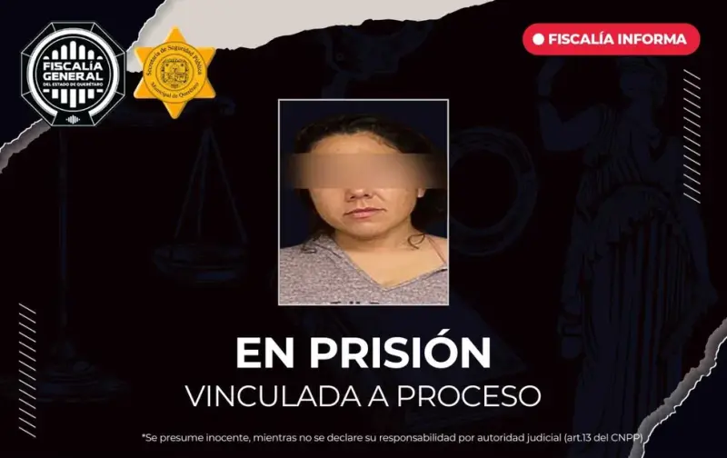 Vinculan a proceso a mujer con antecedentes por robo a tienda en Querétaro