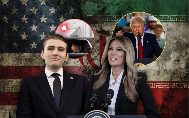 Propaganda iraní muestra amenazas de muerte explícitas contra Melania y Barron Trump con ataques químicos en Nueva York