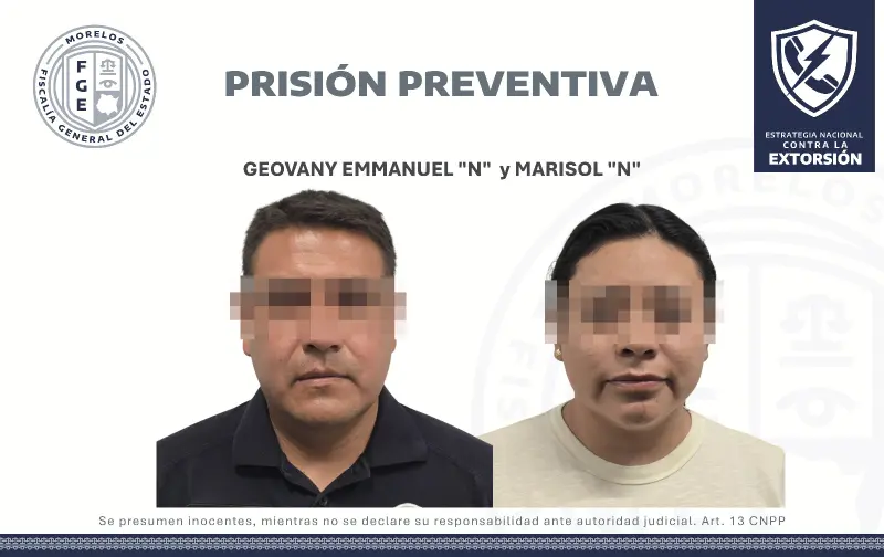 Prisión preventiva para esposa del alcalde de Temoac y su jefe de seguridad