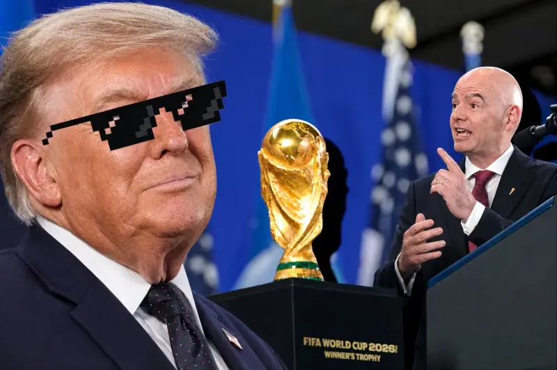 ¡Se puso los lentes! Donald Trump bromea a Gianni Infantino por su favoritismo hacia Argentina