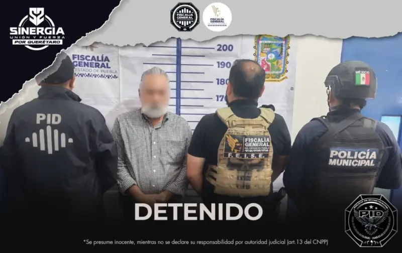 FGEQ cumplimenta orden de aprehensión por secuestro cometido en 1996; probable autor fue detenido en Puebla