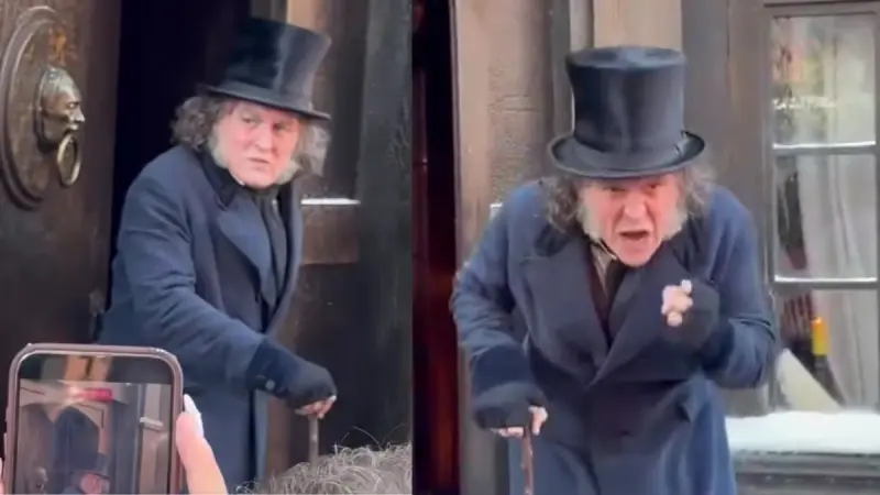Johnny Depp luce irreconocible como Ebenezer Scrooge; su cambio físico causa asombro en redes
