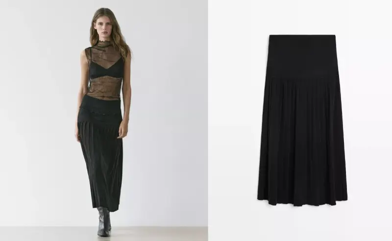 Descubre la falda midi que transforma cualquier look con un aire elegante y un precio irresistible