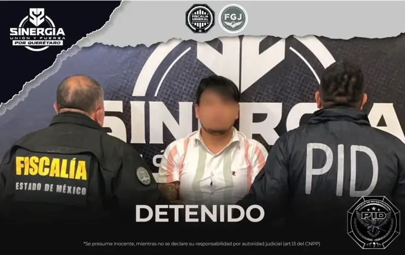 Sinergia detiene a “El Ojitos” por homicidio calificado; era requerido por autoridades del Estado de México
