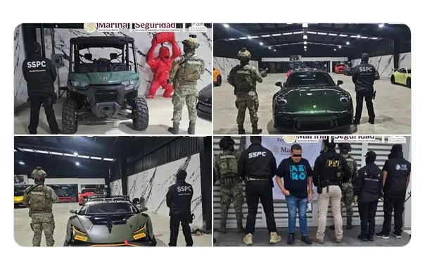 Detienen a empresario, en Mérida, por presuntos nexos con el CJNG y le aseguran vehículos de lujo