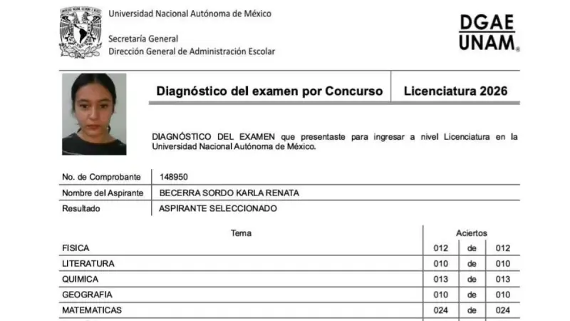 Orgullo tabasqueño: Joven de Macuspana logra puntaje perfecto en examen de la UNAM; estudiará Medicina