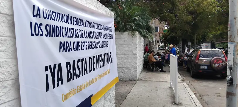 Paraliza la UAS labores en todo el Estado; exigen el pago de salarios y recursos federales