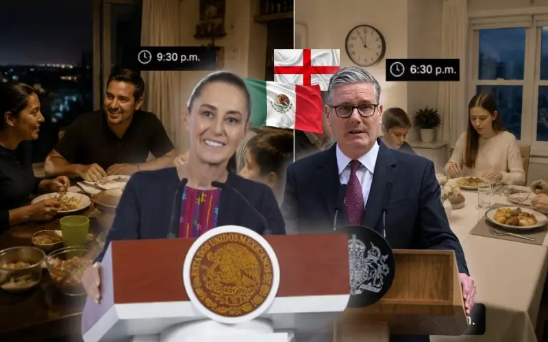 Mientras en México el horario para la cena es flexible y se adapta a la rutina familiar, en Inglaterra es sumamente estricto pues se sirve puntualmente entre 6 y 8 pm