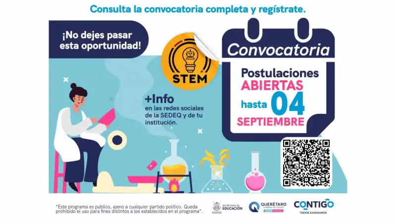 Abre SEDEQ convocatoria para Mujeres STEM+ 2026