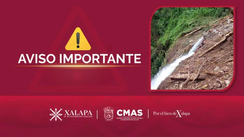 Daña deslizamiento de tierra línea de conducción de agua