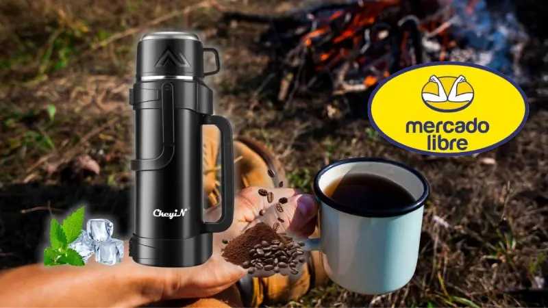 Mercado Libre remata el termo de acero inoxidable CkeyiN de 1.2 litros con un descuento del 60%