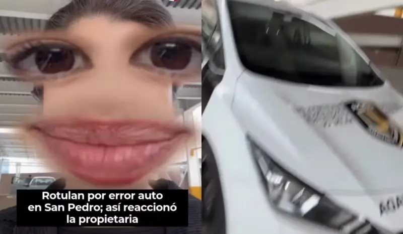 “Se confundieron y le pegaron calcomanías por todas partes de una agencia de seguridad”: Joven vuelve de compras y encuentra su auto convertido en patrulla de seguridad privada