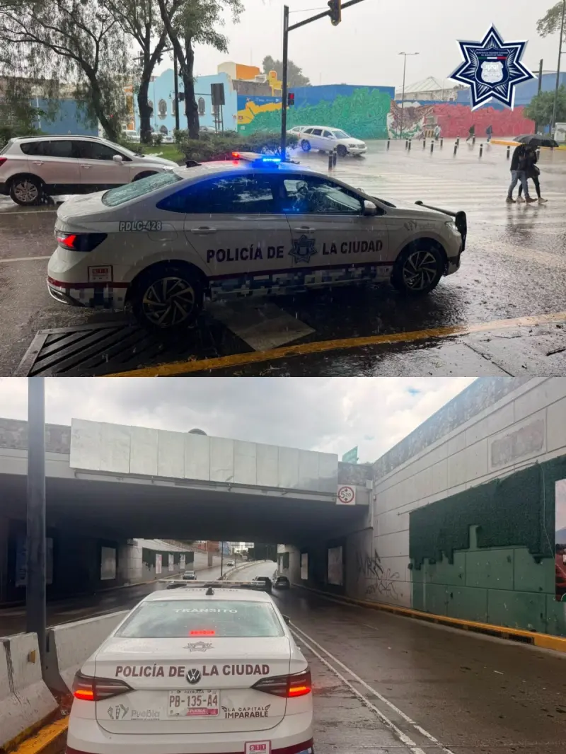 Lluvia provoca inundaciones en Puebla; autoridades piden extremar precauciones