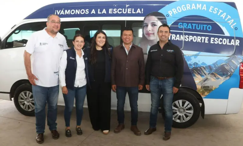 Fortalecen Jairo Morales y Gobierno del Estado transporte escolar en Huimilpan