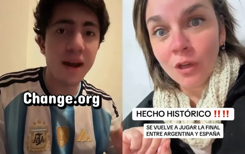 Video.- Argentinos juntan firmas para que se repita la final