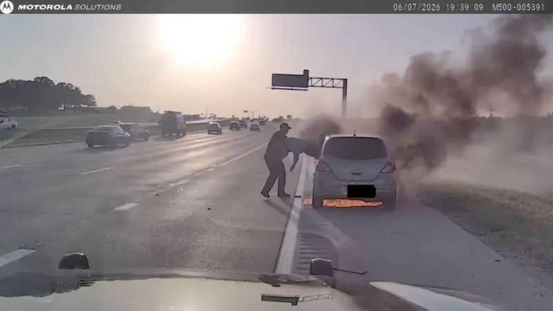 El policía que desafió el fuego para salvar una vida