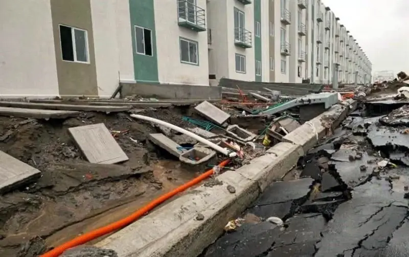 Provocan lluvias daños en casas del Bienestar en Veracruz
