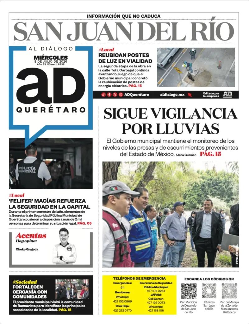 Sigue vigilancia por lluvias