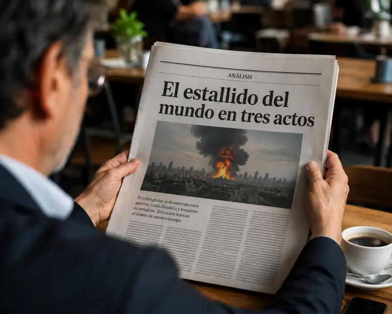 El estallido del mundo en tres actos