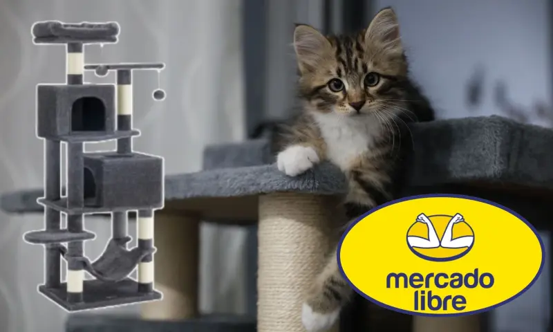 Mercado Libre rebaja el árbol para gatos Feandrea de 155 cm a casi mitad de precio con un descuento del 51%, una oferta con envío gratis que incluye rascadores de sisal y exige fijarse a la pared