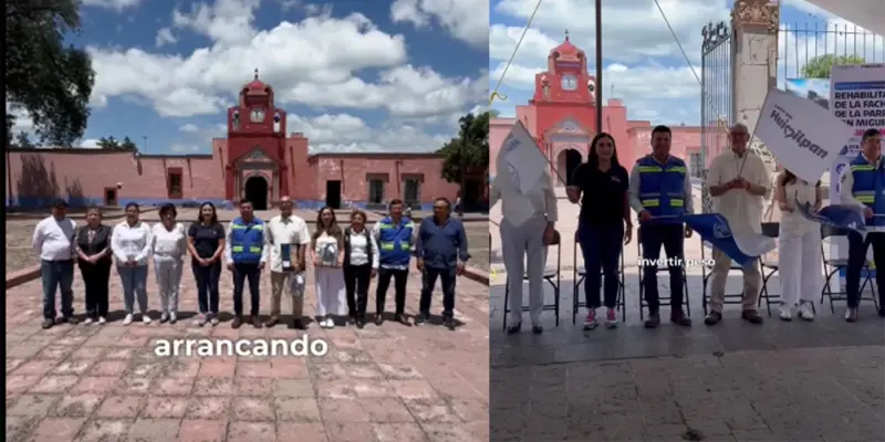 Arranca rehabilitación de la parroquia de San Miguel Arcángel en Huimilpan con inversión federal y municipal